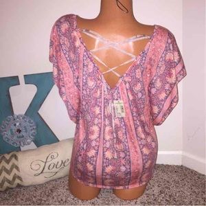 NWT American Eagle Floral Top Large