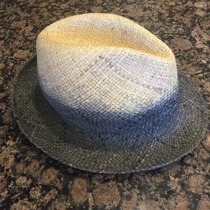 Ombré straw fedora
