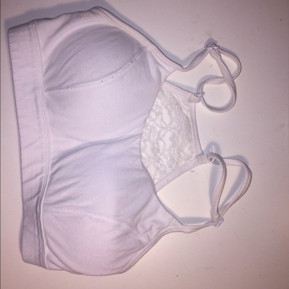 Padded Lace Bralette White