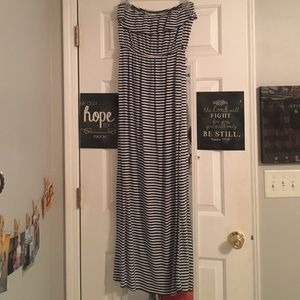 striped maxi dress