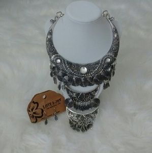 Faux Silver Jewelry Set
