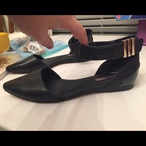 BCBGeneration leather flats with ankle detail