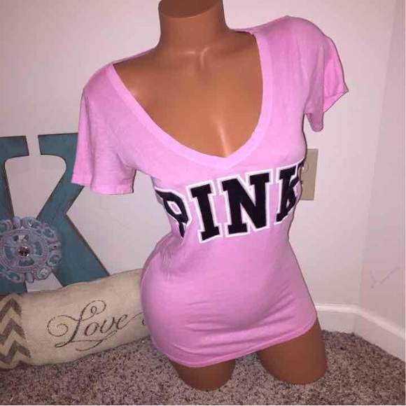 Victoria's Secret Pink Logo Tee Small