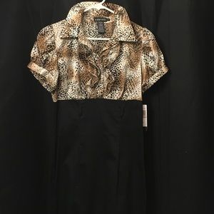 Animal print 2fer dress!
