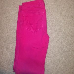Pink Hollister skinny jeans