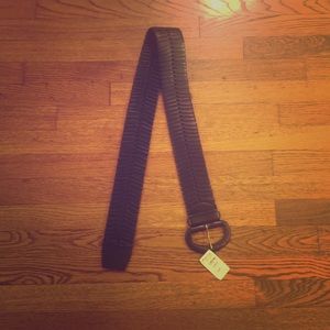 Neiman Marcus Black Leather Belt - Size Large