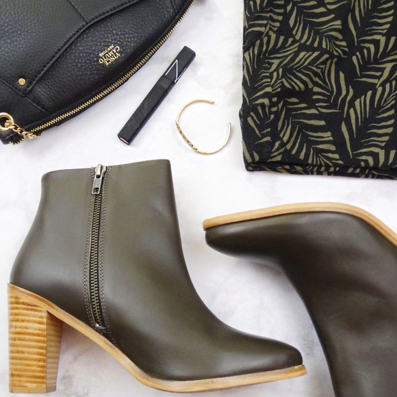 Dune London Shoes - Dune London Dark Olive Ankle Boots