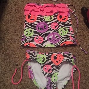 Little girls justice swim suit
