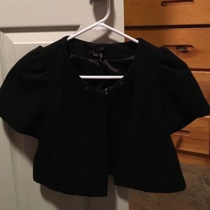 Black wool type material dress petti coat