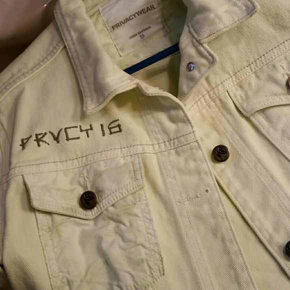 PRIVACYWEAR Mint Colored Jeans Jacket