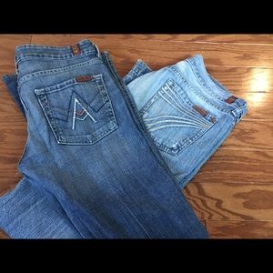 Lot of 7 for all mankind size 28