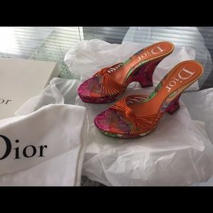 Dior print high heel sandal