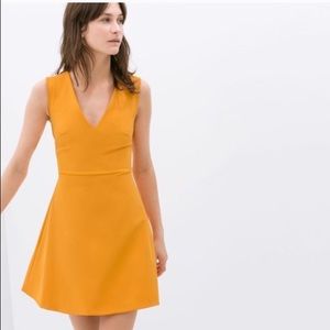 Zara fit and flare cut out dress