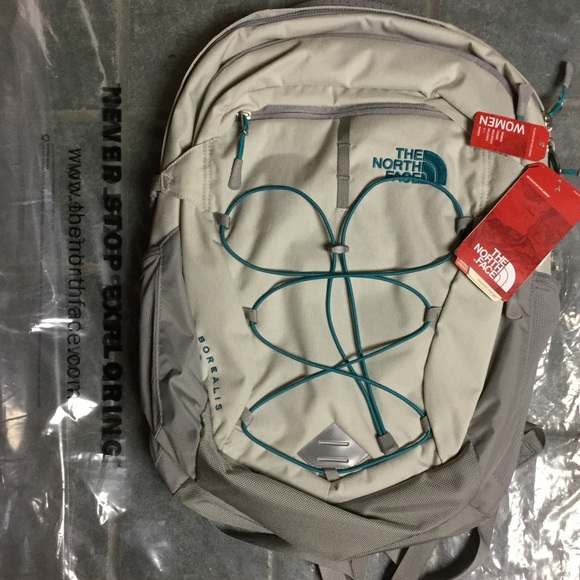 North Face Womens Borealis NEW Grey green backpack
