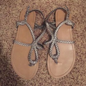 Merona silver sandals