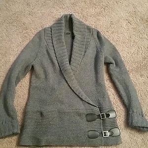 Grey Wrap Sweater