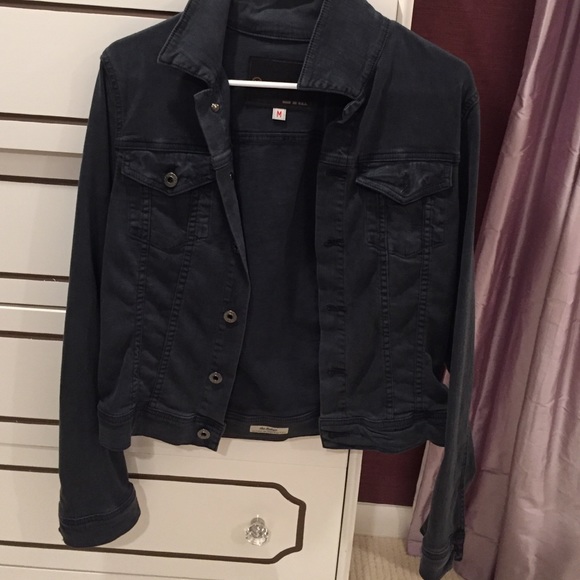 Soft denim jacket by AG in dark grey/navy blue
