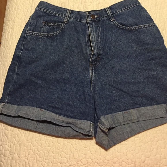 Dark wash blue jean shorts