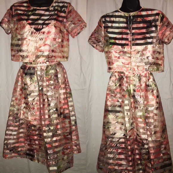 Other - Crop top and circle skirt set size medium