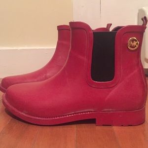 Michael Kors Short Red Rain Boots