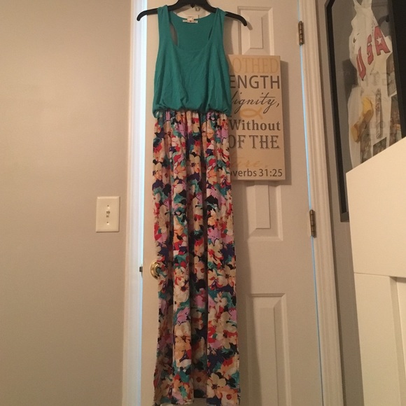 flower print maxi dress