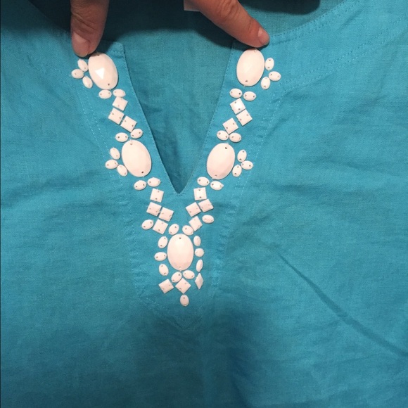 Kate Hill Aquamarine Top - Picture 2 of 3