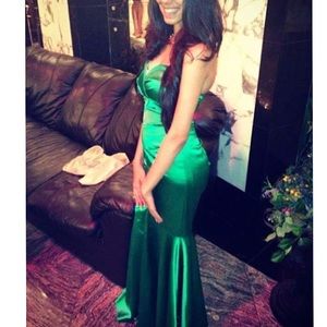 Green mermaid gown
