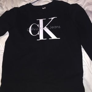All black Calvin Klein sweatshirt