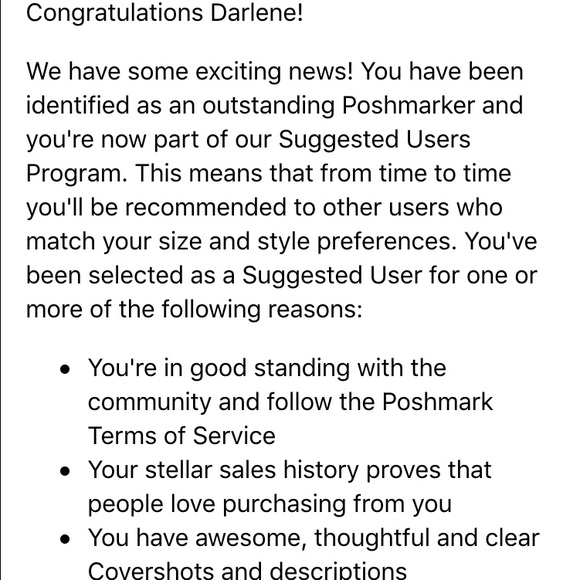 I'm a Suggested User! 🎉🎉🎉 - Picture 2 of 3