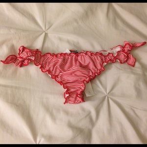 Striped scrunchy bikini bottoms