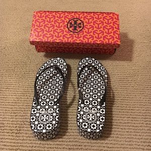 Size 9 Tory Burch Wedge Flip Flop Sandal