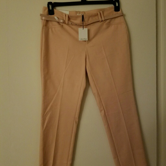 New Calvin Klein pink long dress pants