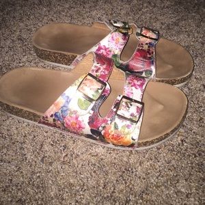 Floral 2 Buckle Sandals