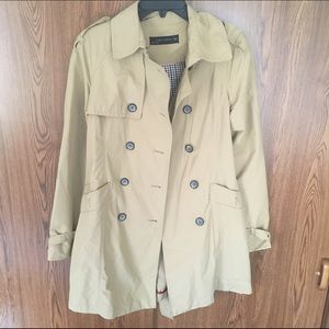 Zara Short Trench Coat, Tan, M