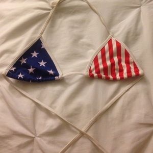 American flag bathing suit top