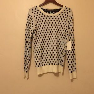 Black and white polka dot sweater