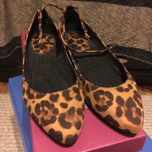 Leopard print flats.