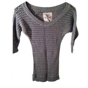 Hollister Grey Fitted Sweater