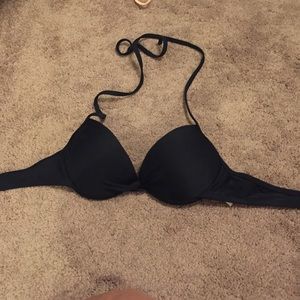Basic black push-up bikini top