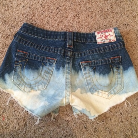 Destroyed Ombre True Religion shorts