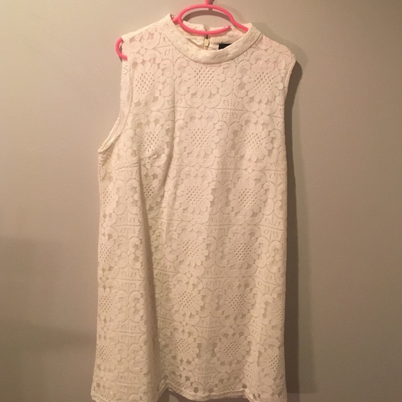 White High-Neck Dress