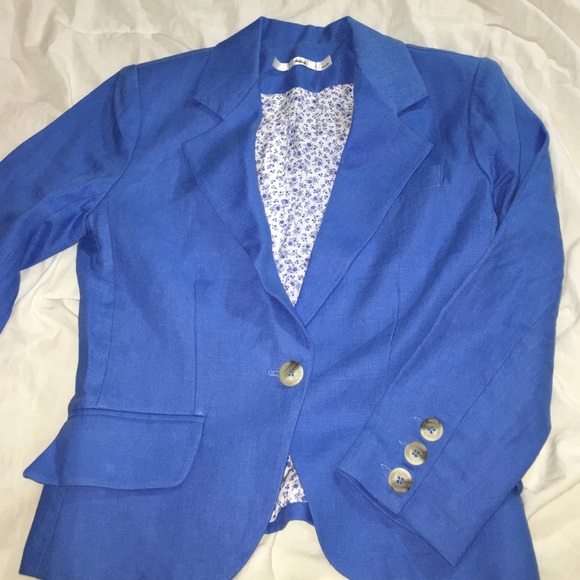 Gibson Blue Linen Blazer