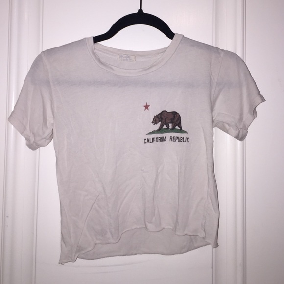 Plain white crop top with design