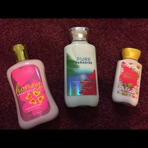 3 bath and body works lotion lot
