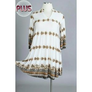 China Collar Flare Dress