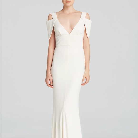 ABS Allen Schwartz Triangle Shoulder Bridal SZ L