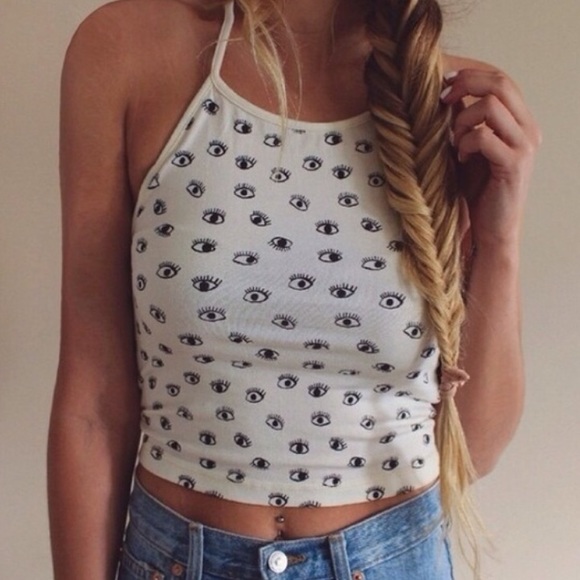 brandy melville black halter top