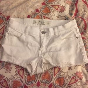 White Abercrombie shorts