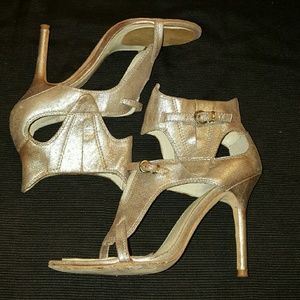 Saks Fifth Avenue Metallic Gladiator Heel