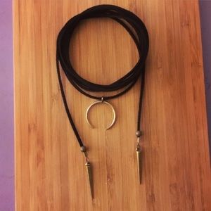 JANUARY vegan suede wrap necklace